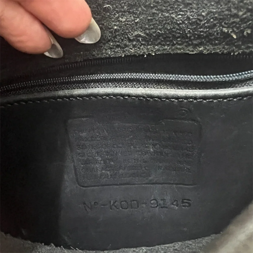 Vintage Coach Legacy Studio Flap Medium Crossbody Bag Black Leather H9Z 9145
